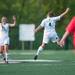 Father Gabriel Richard's Hadley Yoas jumps as she calibrates scoring a goal during the first half of the regional semifinal game, Wednesday, May 29.
Courtney Sacco I AnnArbor.com  
